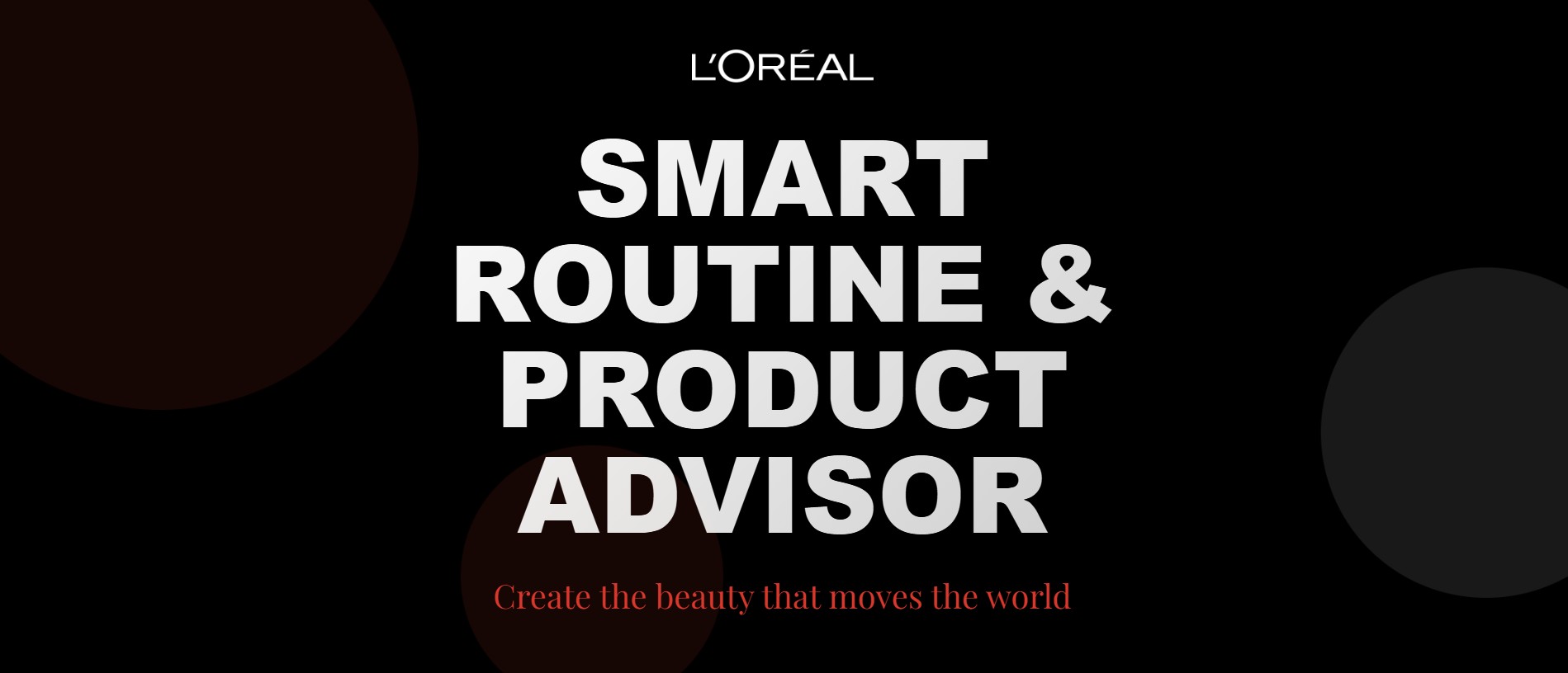 Loreal project home screen